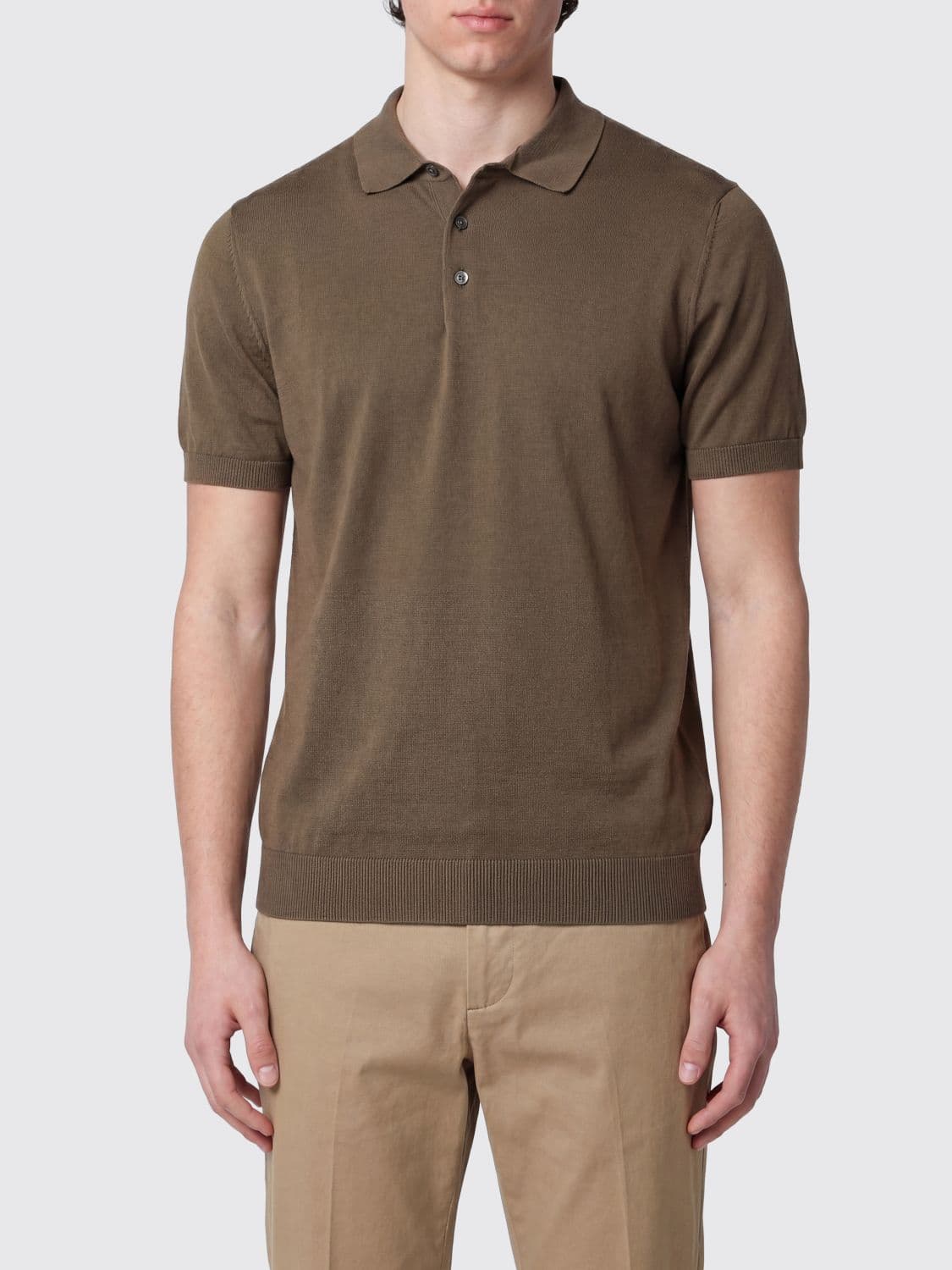 Drumohr Cotton Knit Polo Shirt