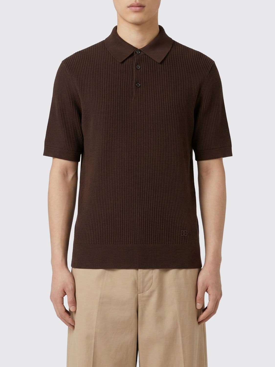 Dolce & Gabbana Cotton Knit Polo Shirt