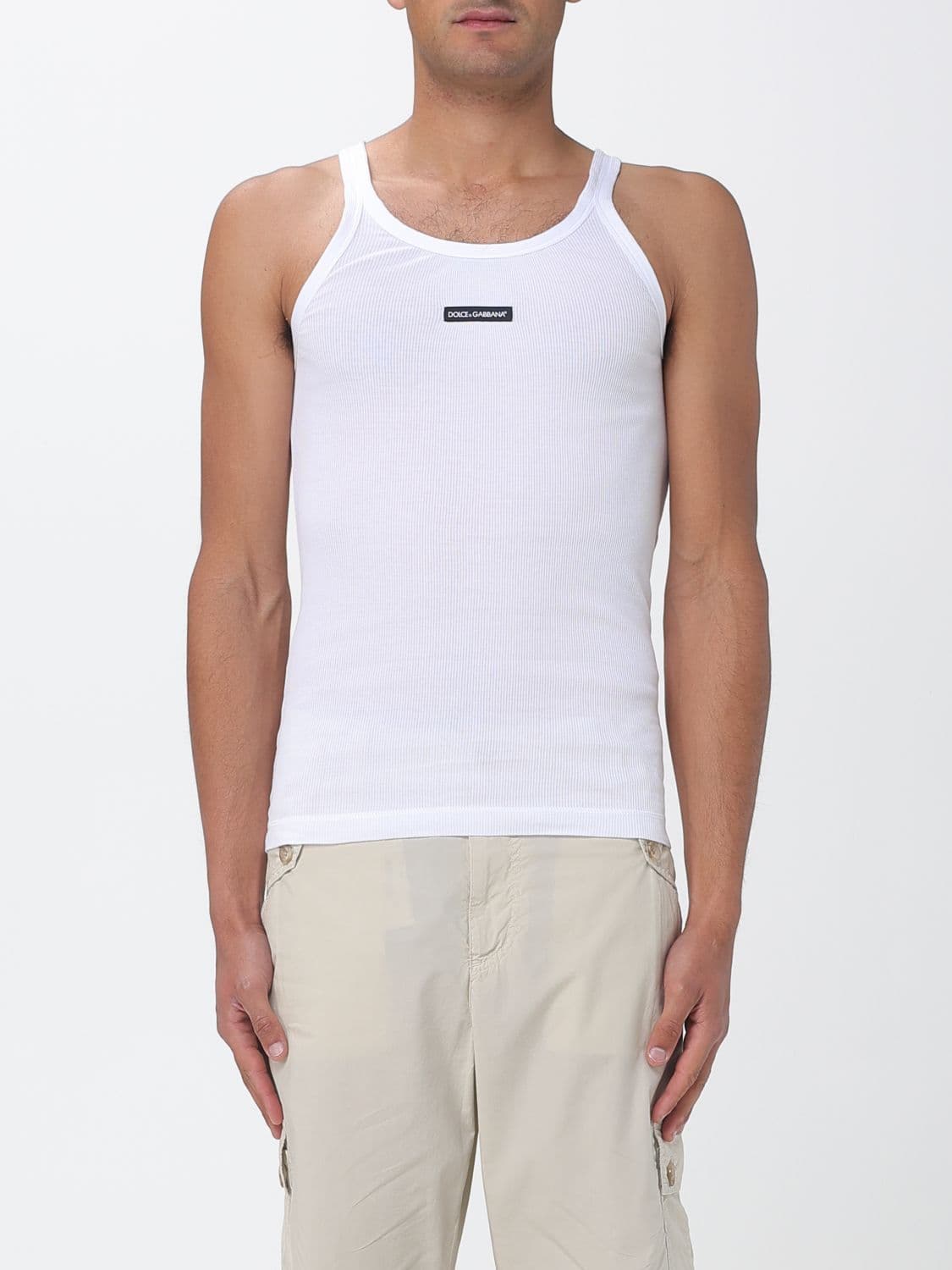 Dolce & Gabbana Cotton Tank Top with Logo