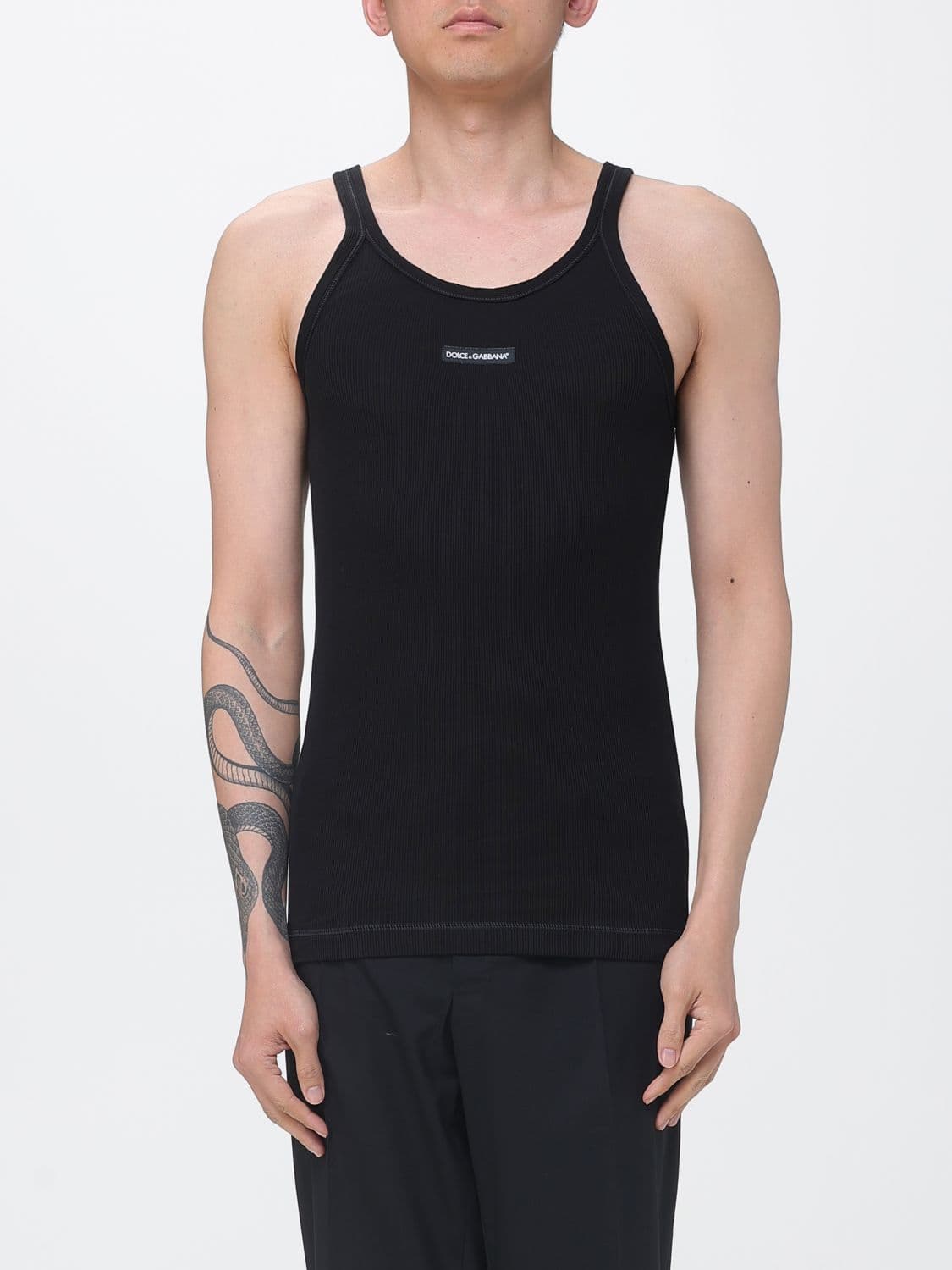 Dolce & Gabbana Cotton Tank Top with Logo · 52