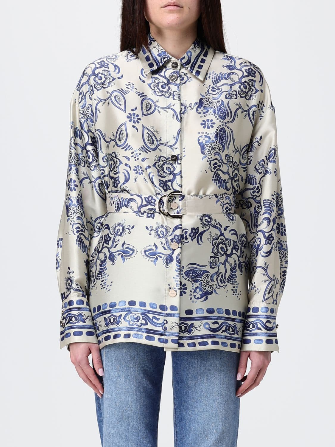 Liu Jo Floral Print Satin Shirt