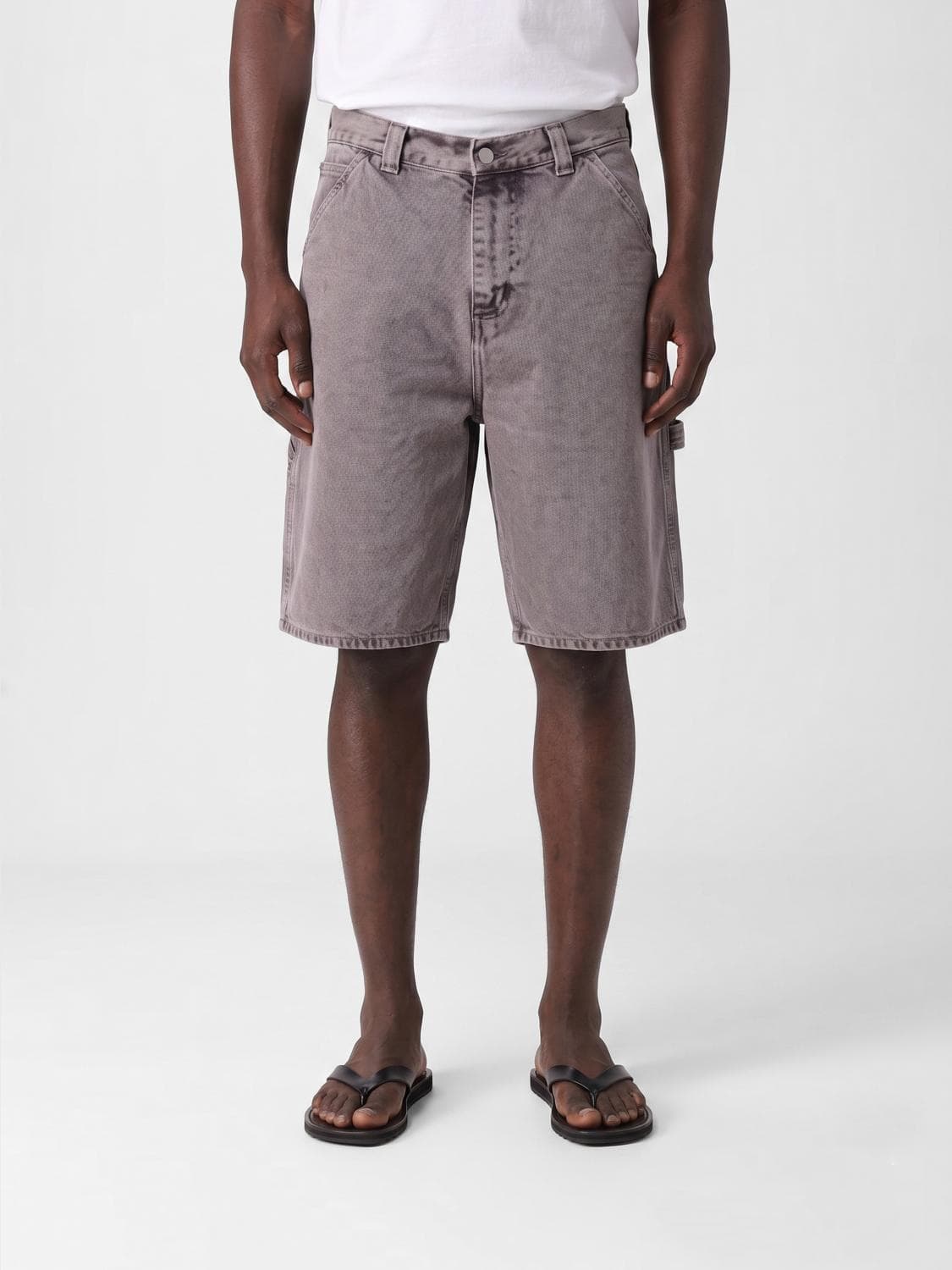 Carhartt Wip Cotton Denim Cargo Bermuda Shorts