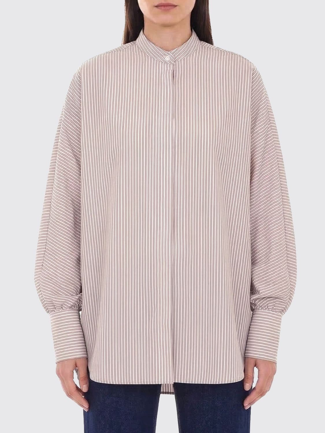 Brunello Cucinelli Striped Cotton Casual Shirt