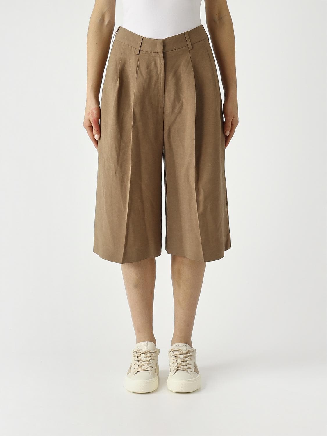 Meimeij Linen Blend Bermuda Shorts