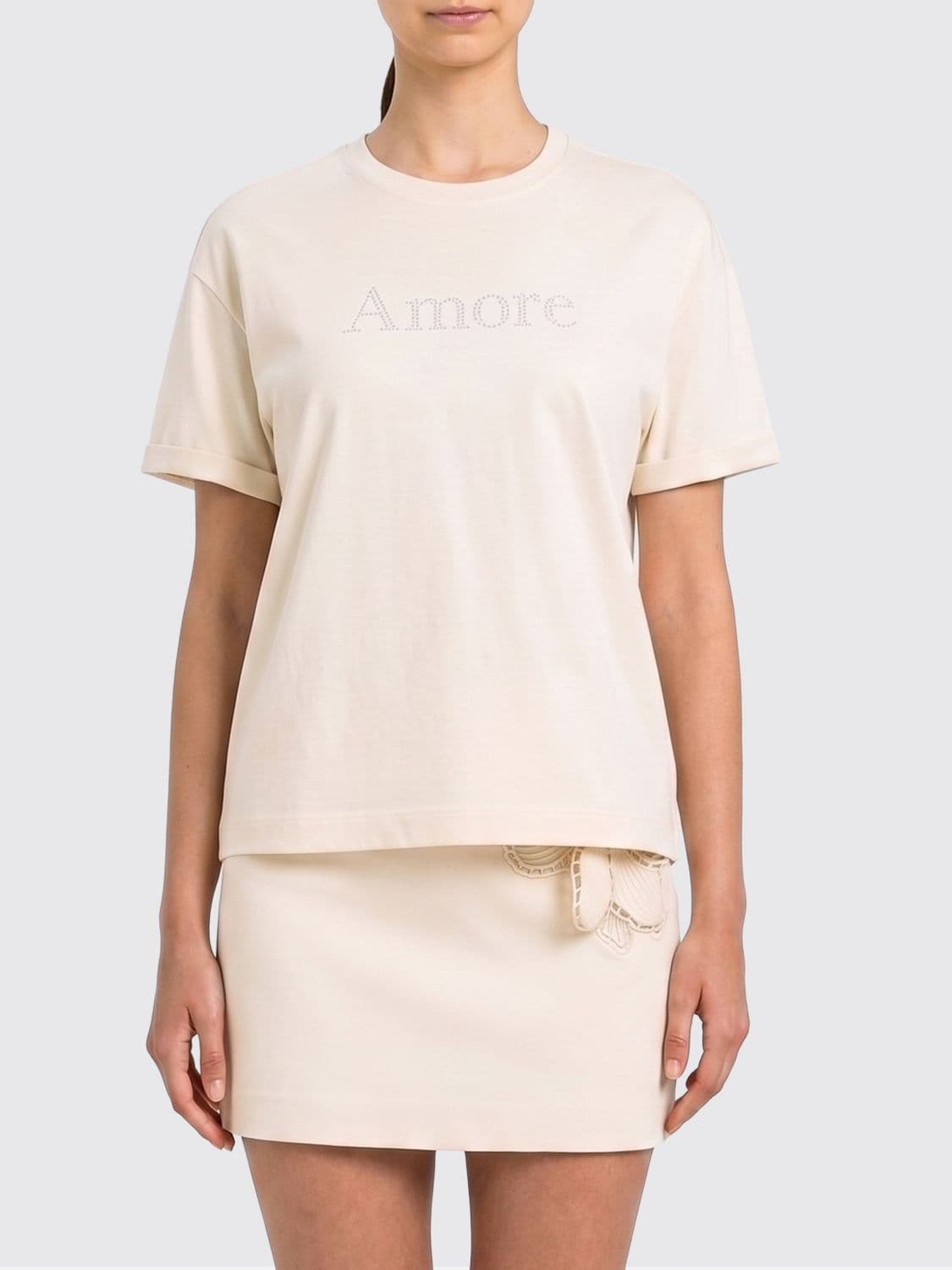 Twinset Cotton T-Shirts With Slogan