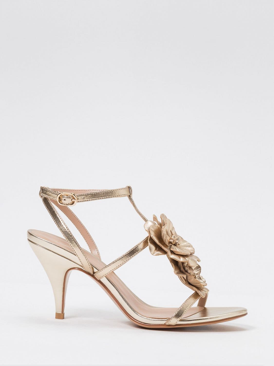 Twinset Leather Sandals with Flowers · 35