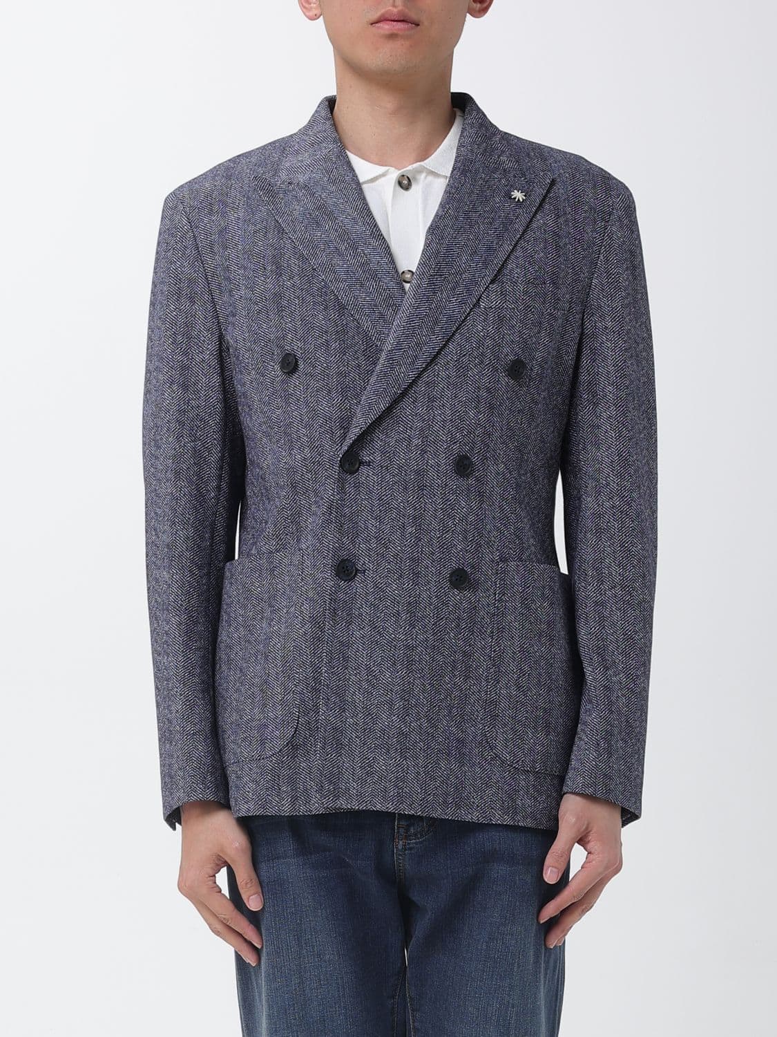 Manuel Ritz Double-Breasted Blazer · 46