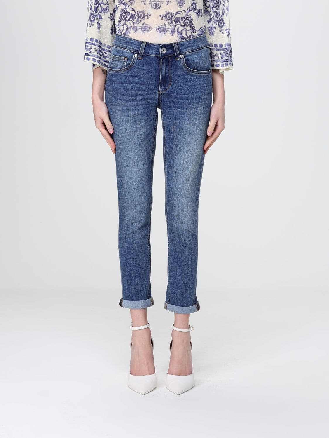 Liu Jo Cropped Fit Stretch Denim Jeans