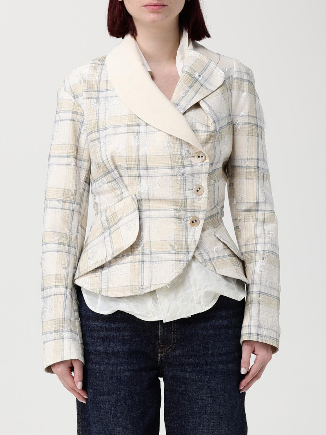 Vivienne Westwood Check Cotton Blend Jacket · 44