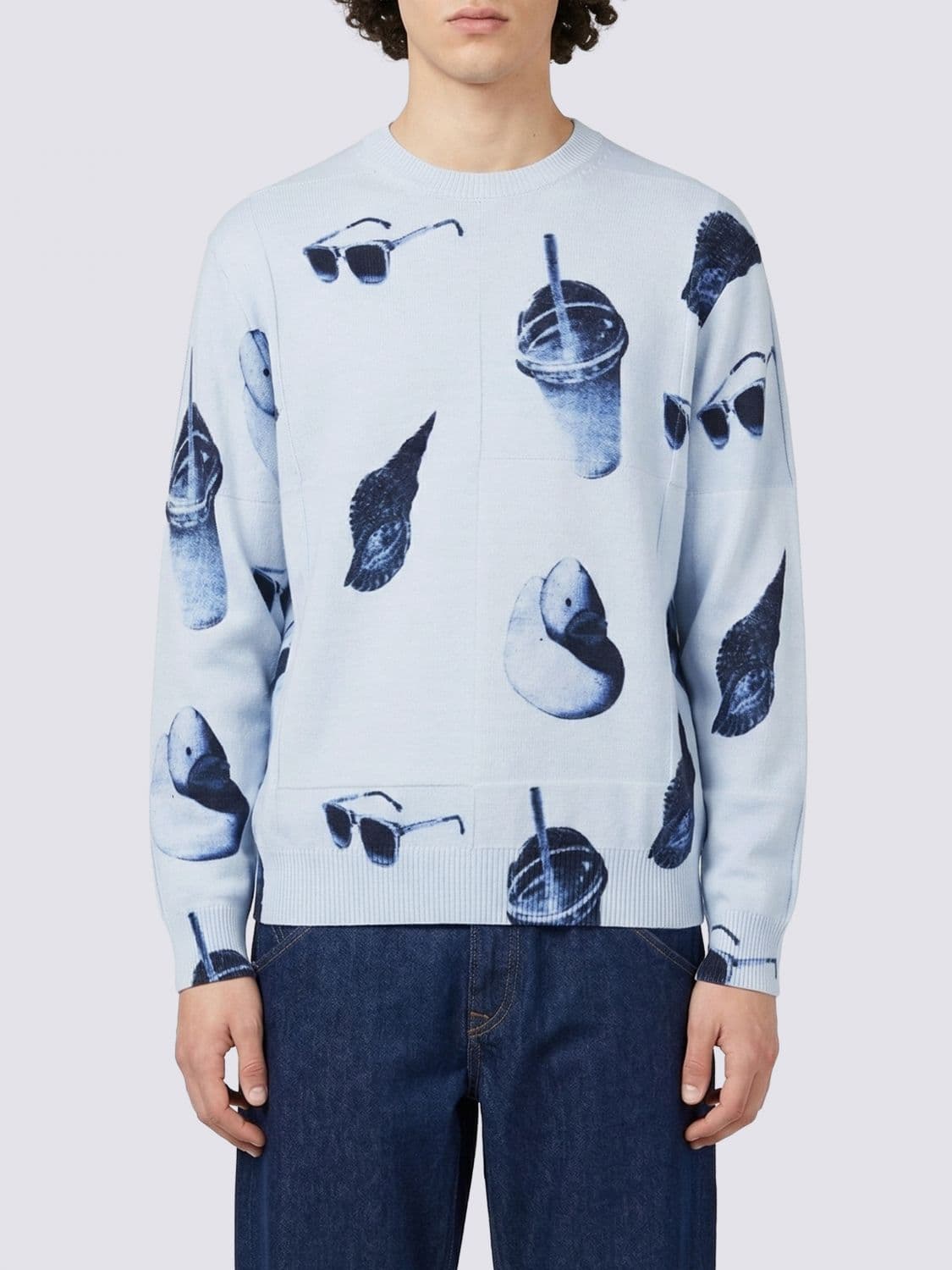 Ps Paul Smith Cotton Crew Neck Pullover With Graphic Print · XL