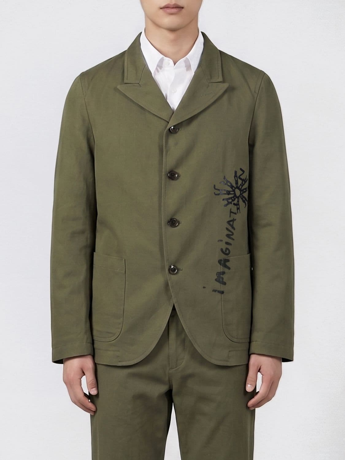 Comme Des Garçons Shirt Cotton Blazer with Slogan