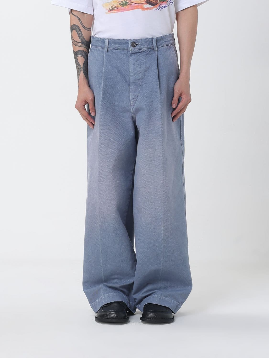 Marni Cotton Wide-Leg Trousers