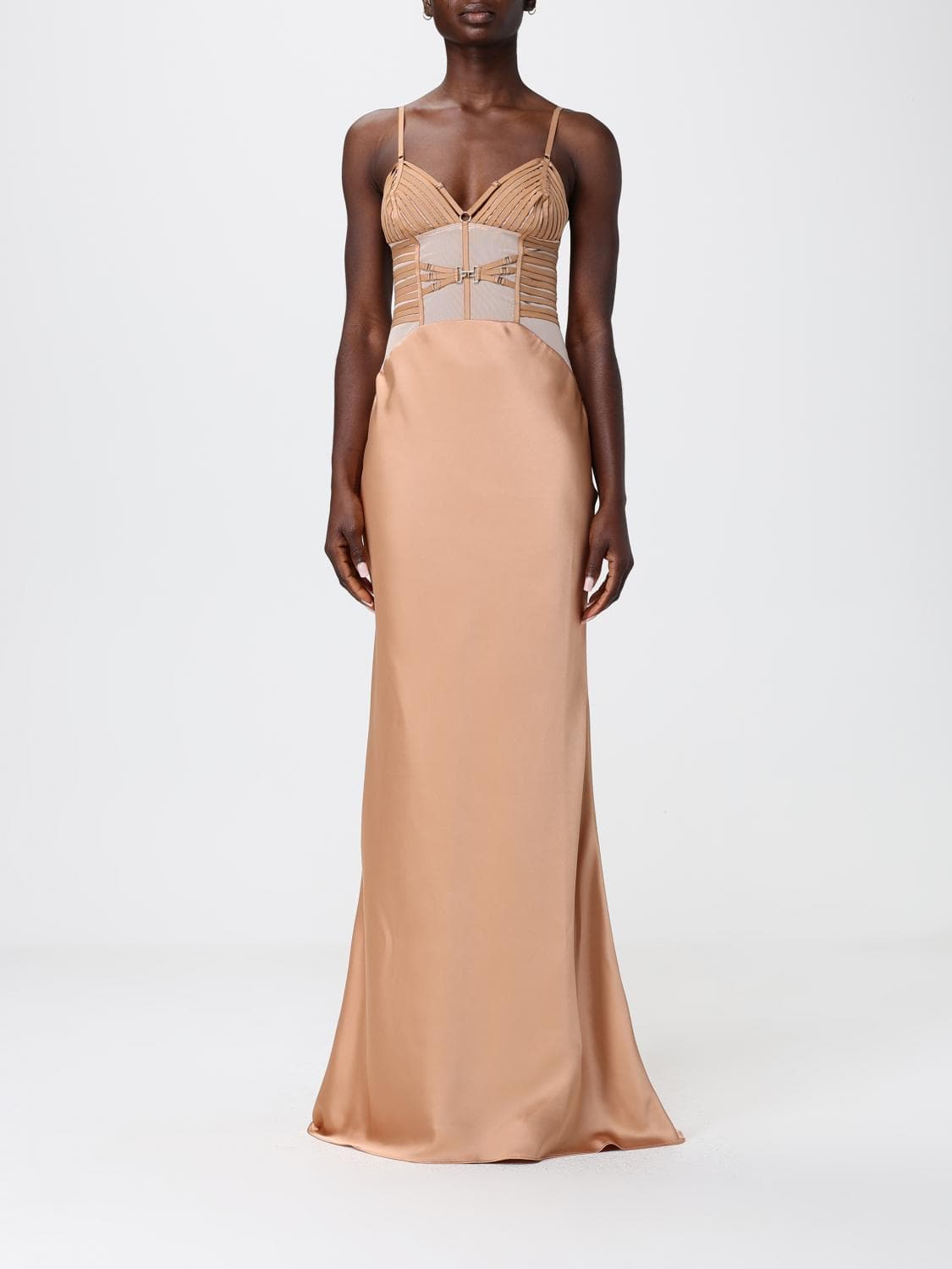 Elisabetta Franchi Corset Satin Dress
