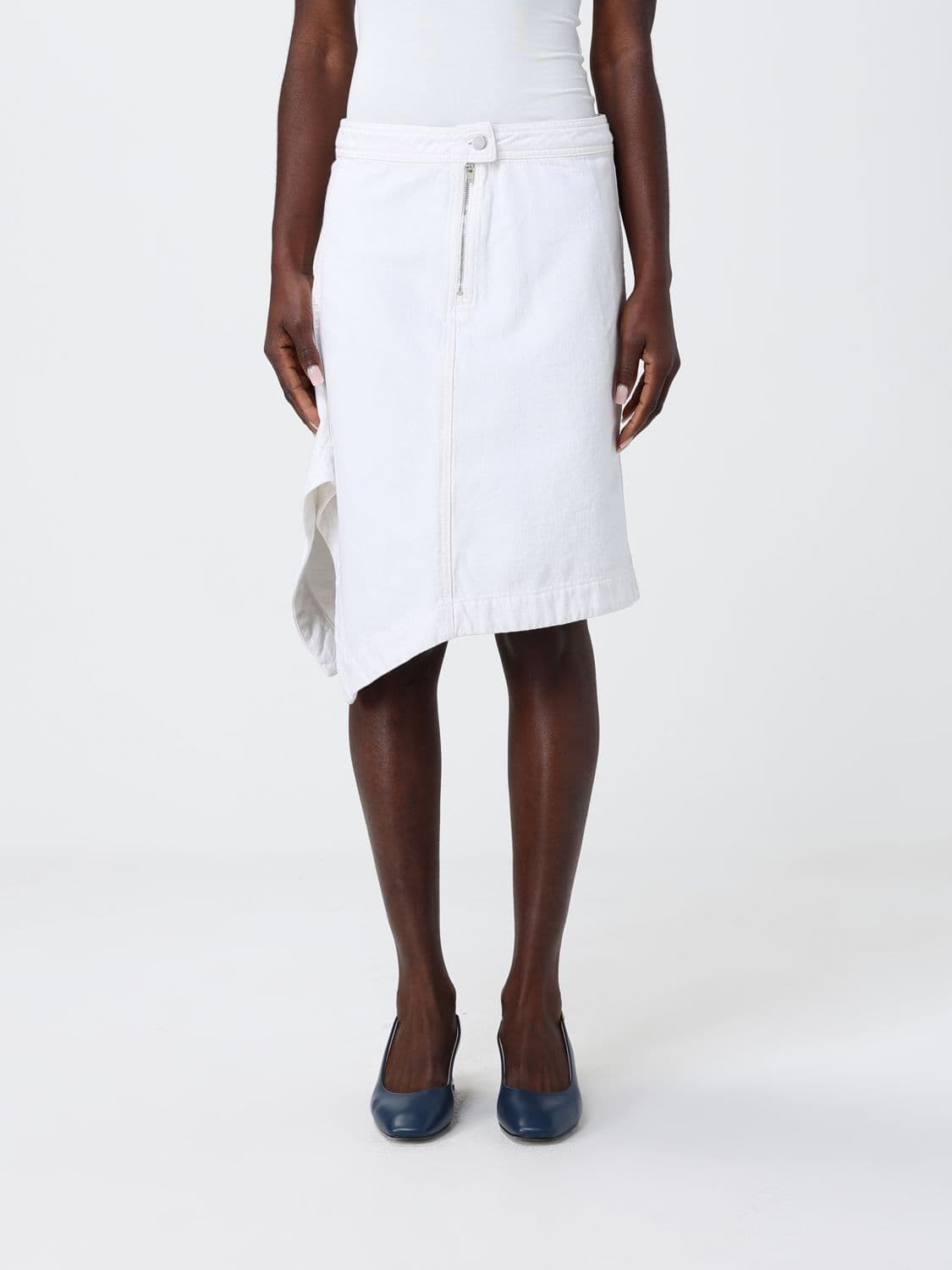 Lemaire Asymmetric Denim Skirt