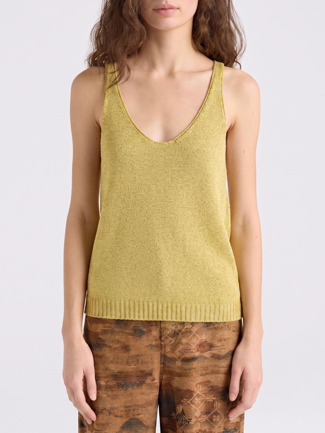 Momonì David Lurex Viscose Knit Top