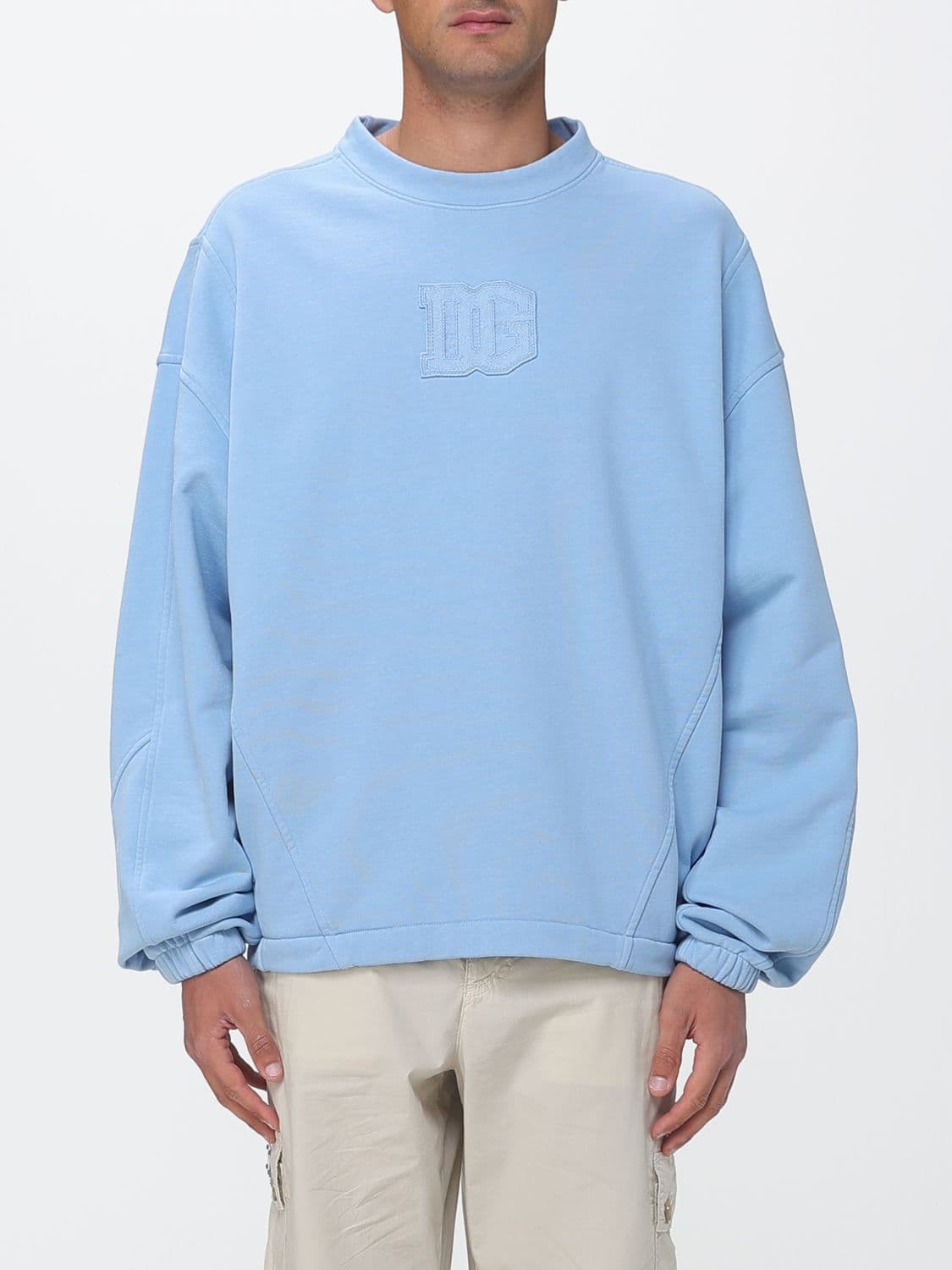 Dolce & Gabbana Cotton Sweatshirt with DG Monogram Patch