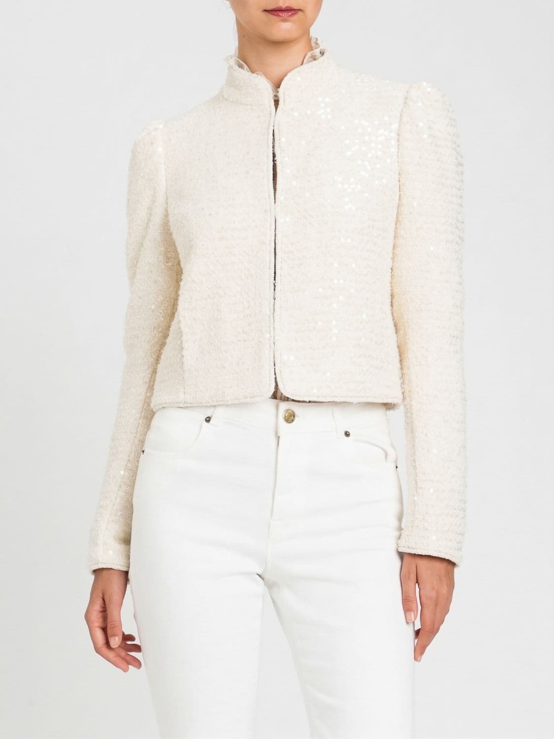 Twinset Bouclé Jacket with Sequins