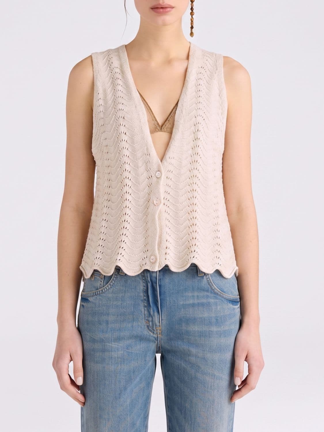Momonì Cotton Knit Vest