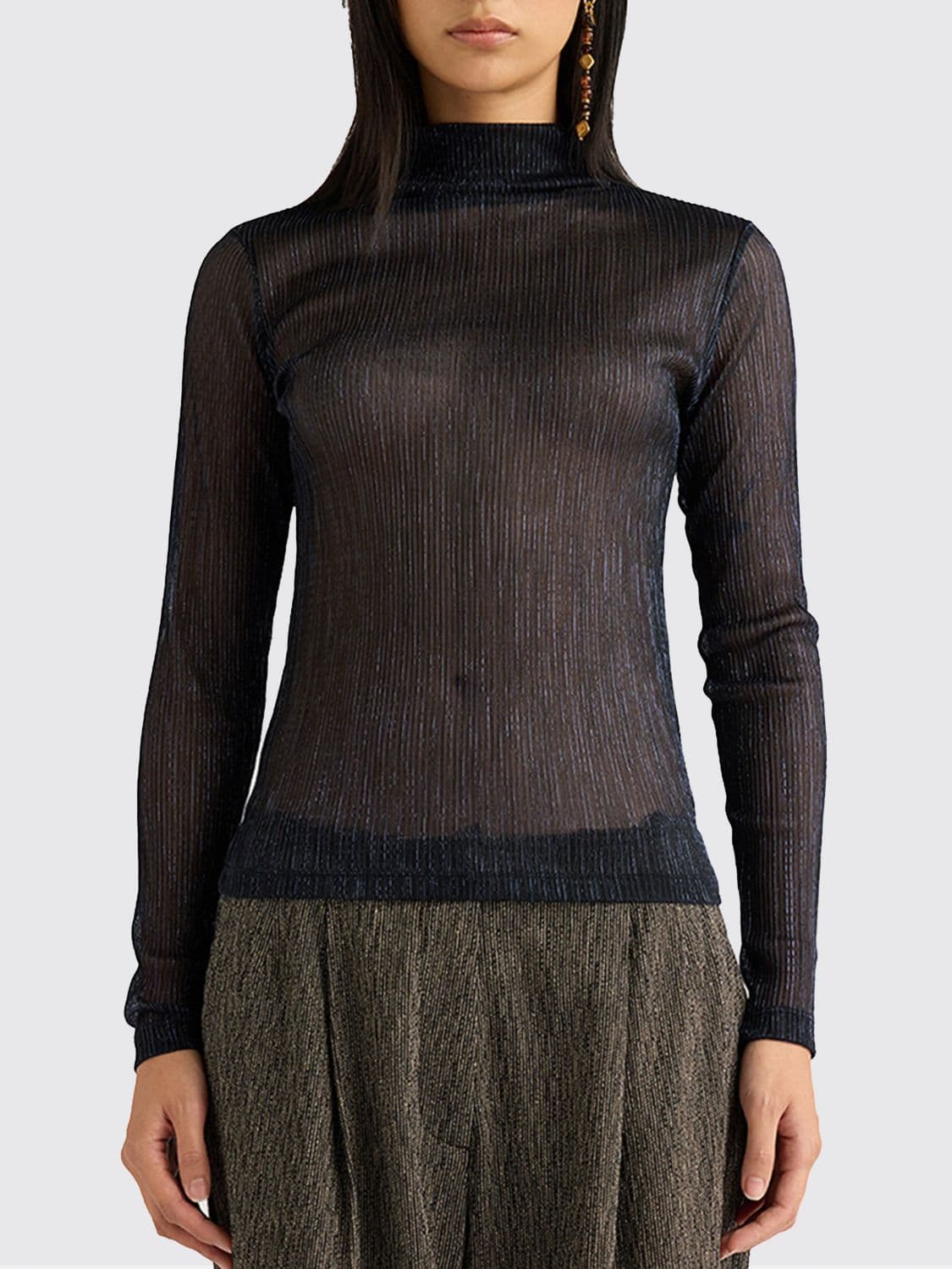 Momonì Polyester Turtleneck Top