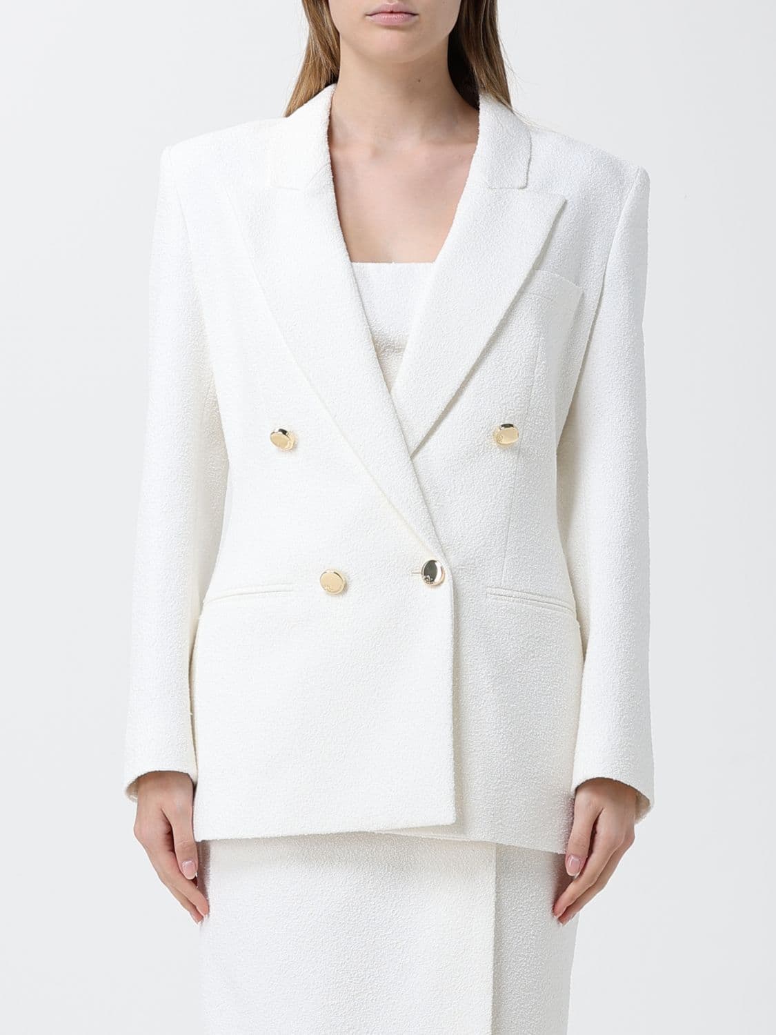 Blumarine Double-Breasted Viscose Blend Blazer · 42