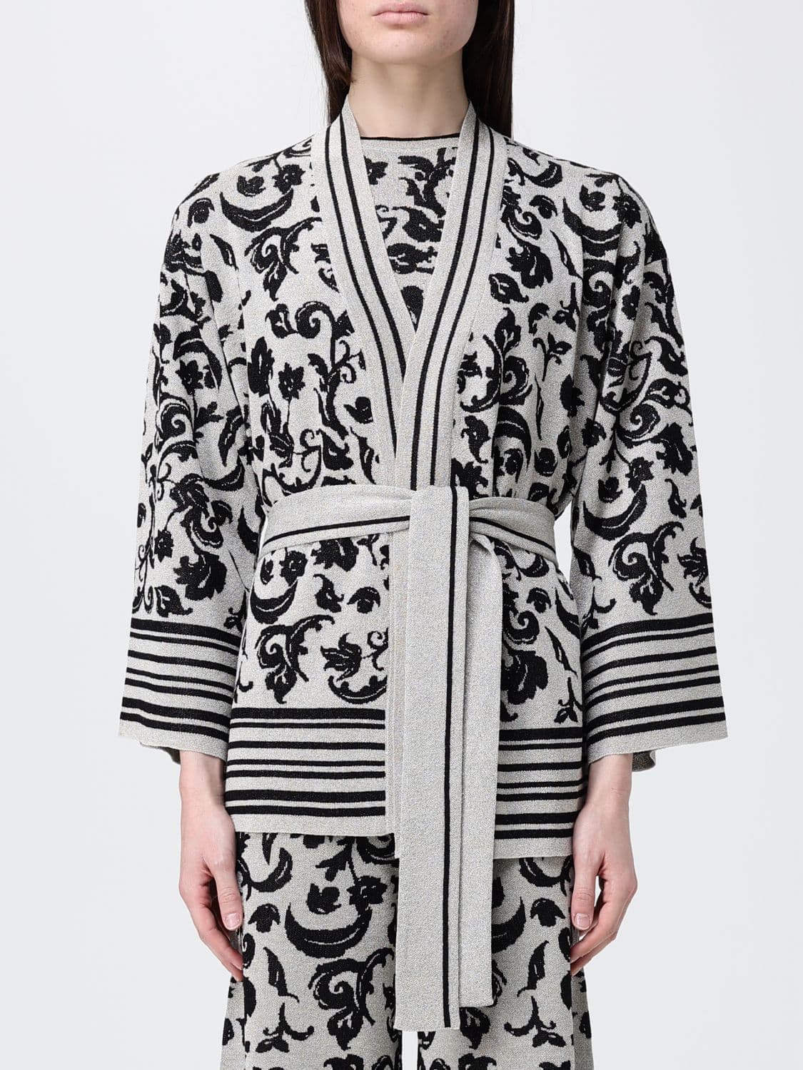 Liu Jo Viscose Cardigan with Baroque Pattern by