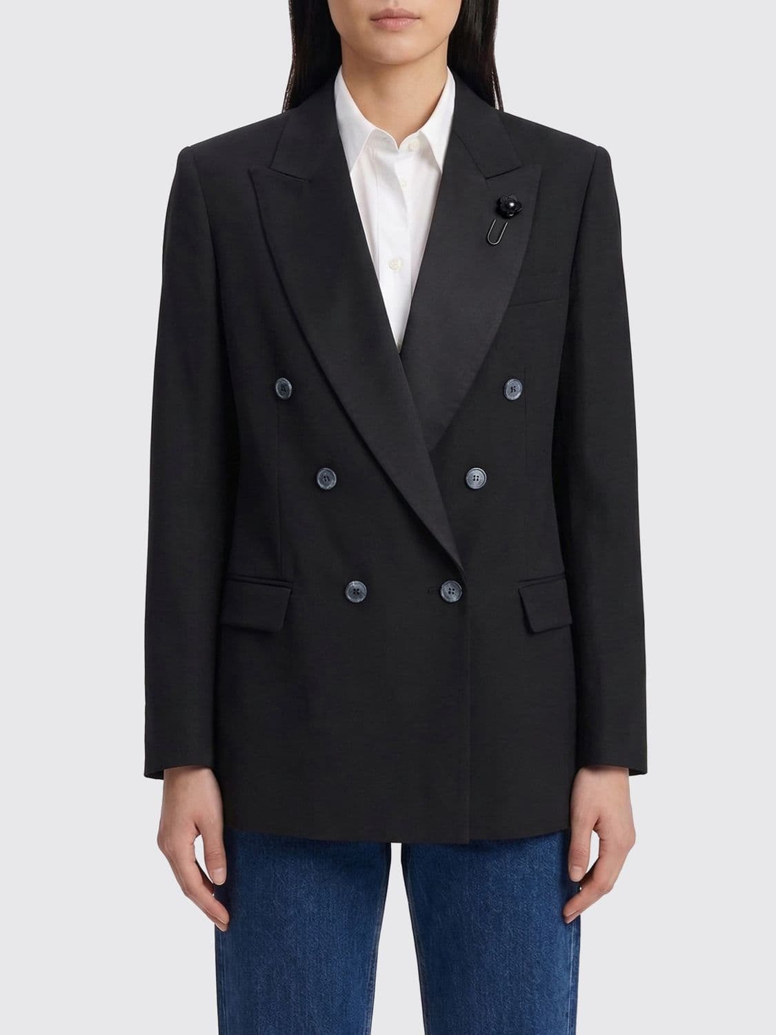 Gcds Double-Breasted Viscose Blend Blazer by