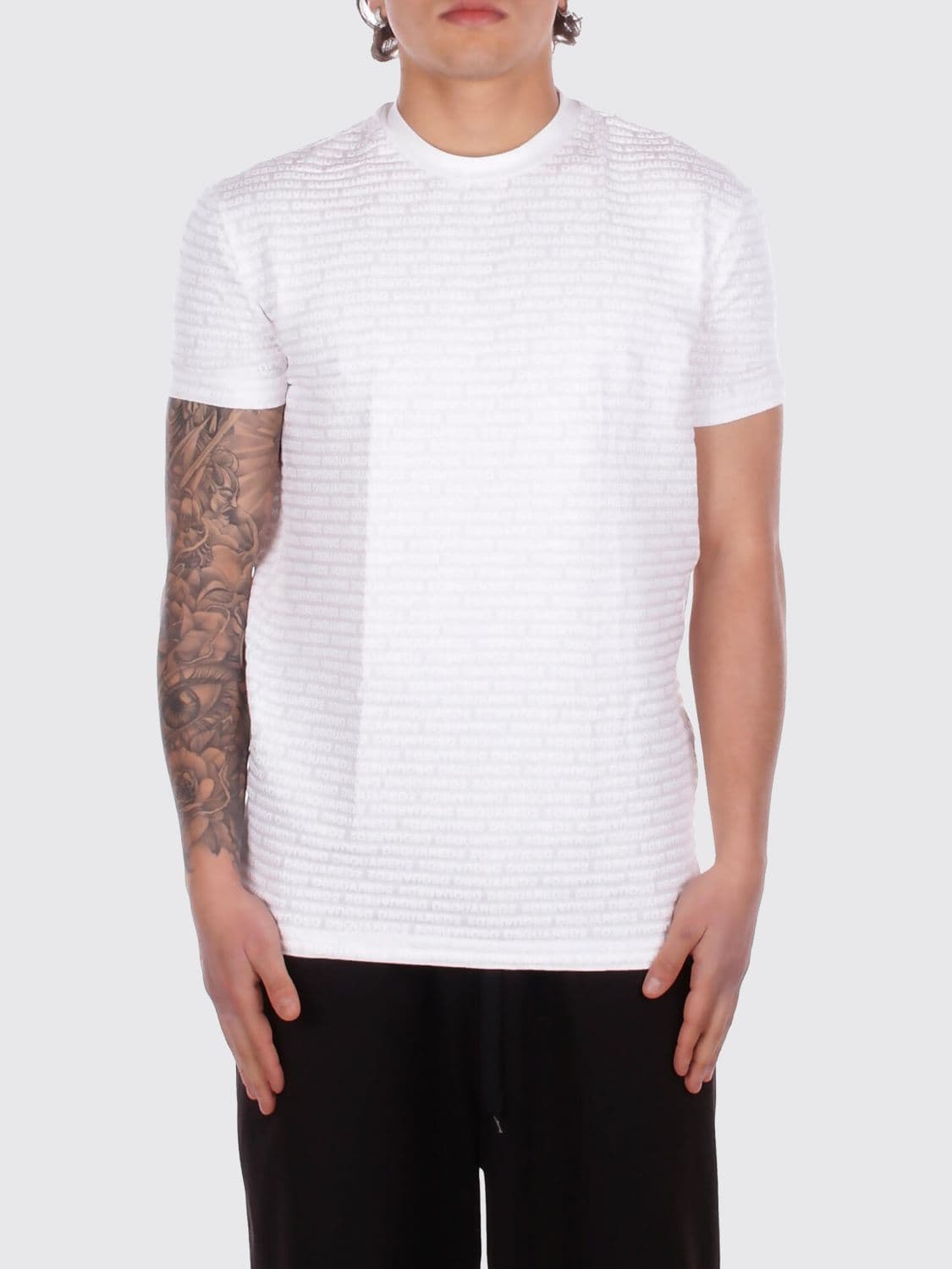 Dsquared2 Cotton T-Shirt with All-Over Logo