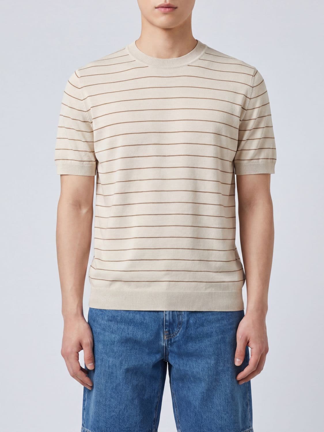 Lardini Striped Silk Knit Top