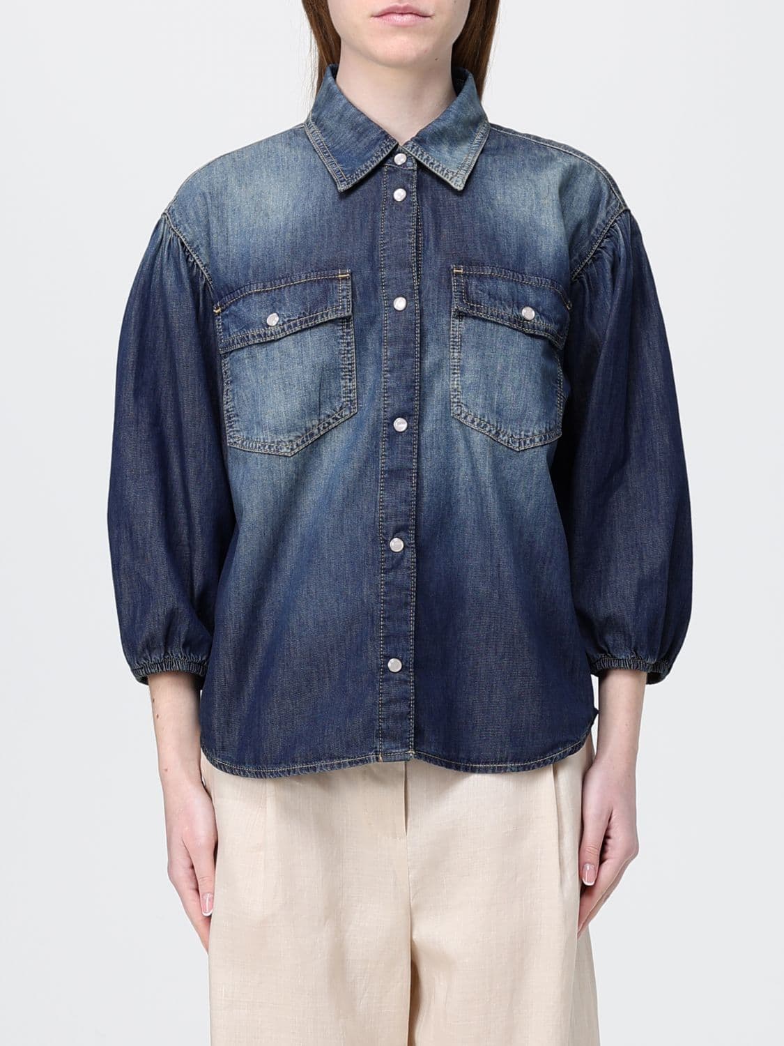 Pinko Casual Cotton Denim Shirt
