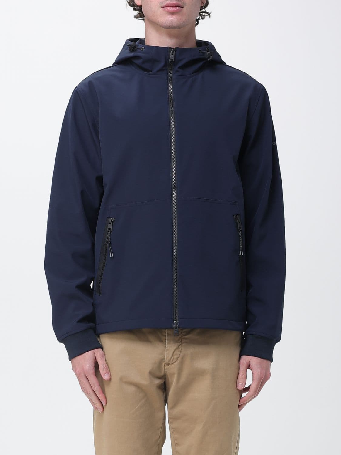Woolrich Hooded Jacket in Tech Softshell