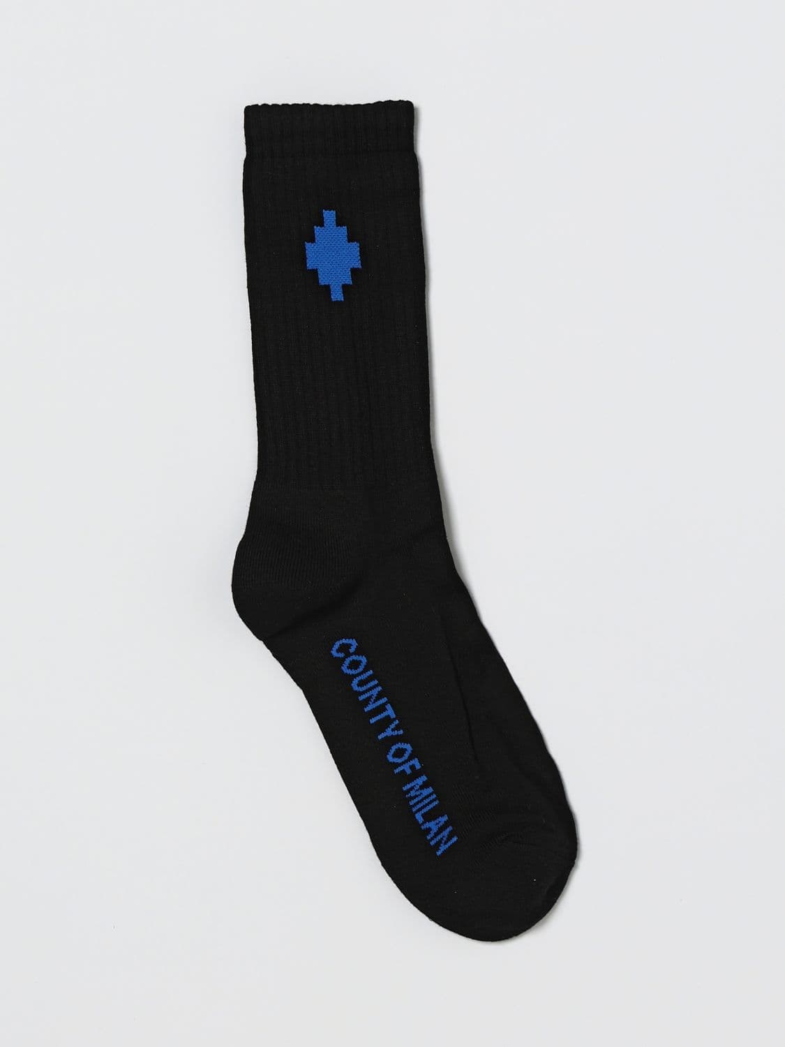 County Of Milan Stretch Cotton Socks with Jacquard Logo · OS