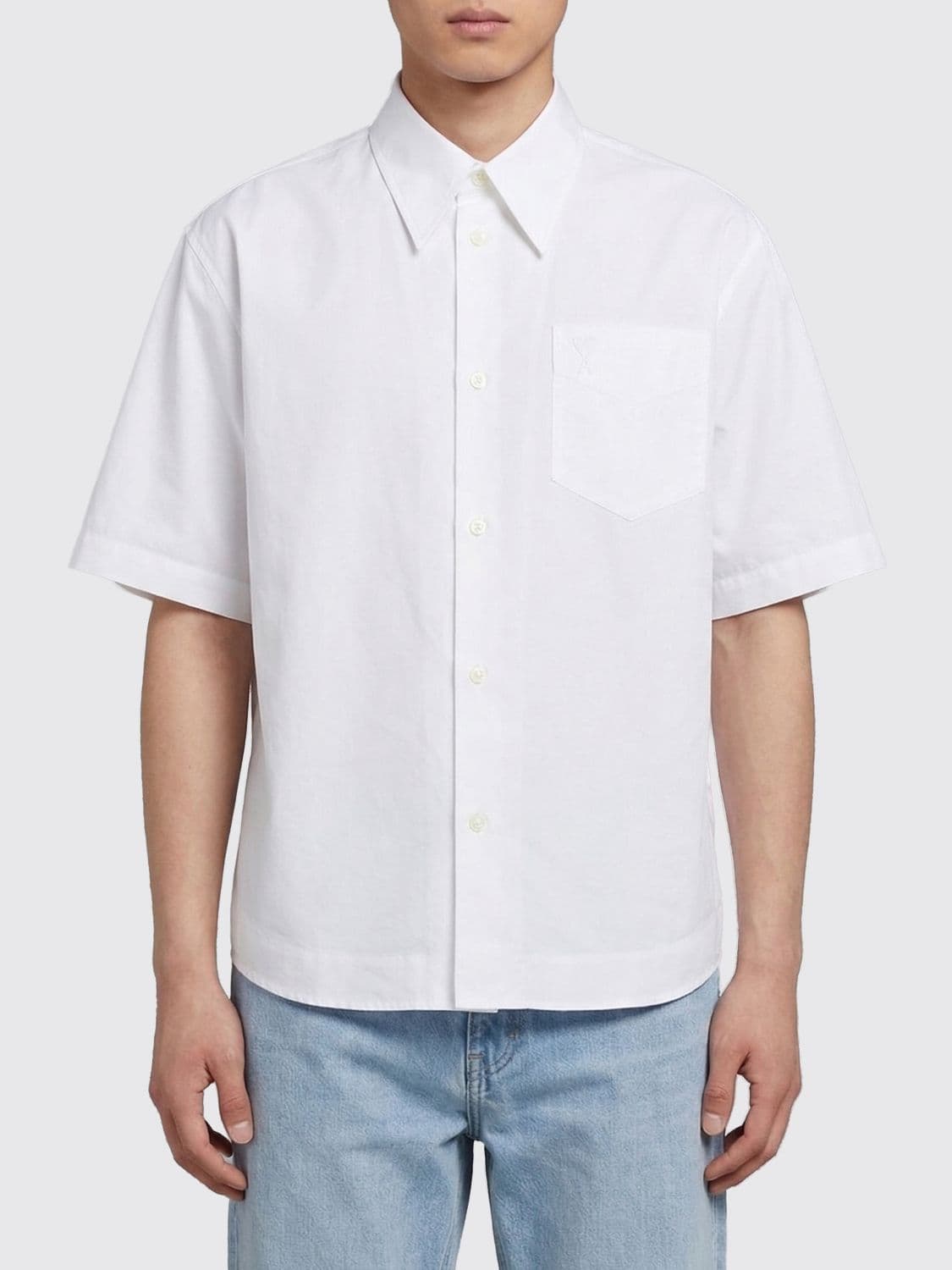 Ami Paris Casual Cotton Poplin Shirt