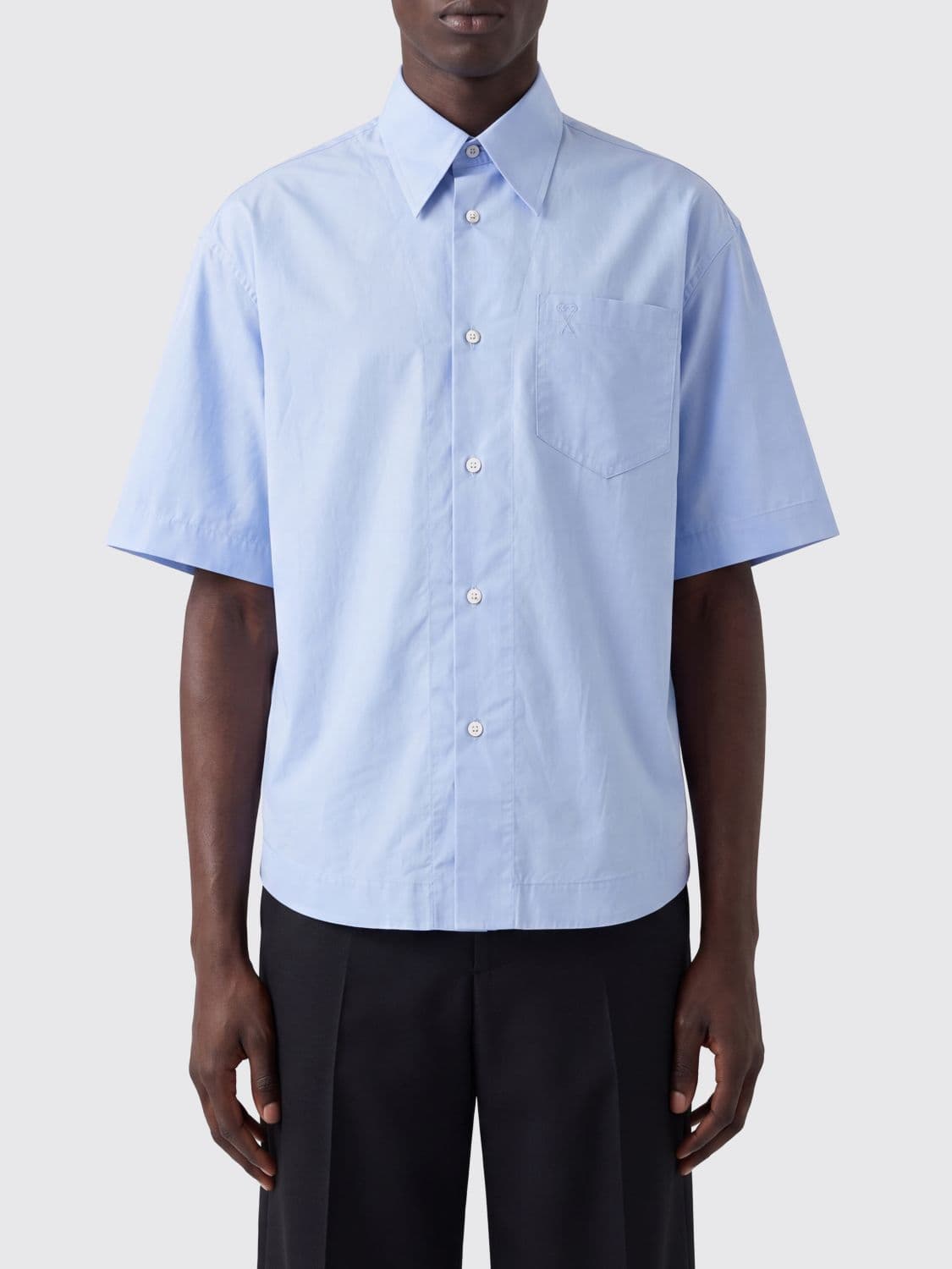 Ami Paris Casual Cotton Poplin Shirt