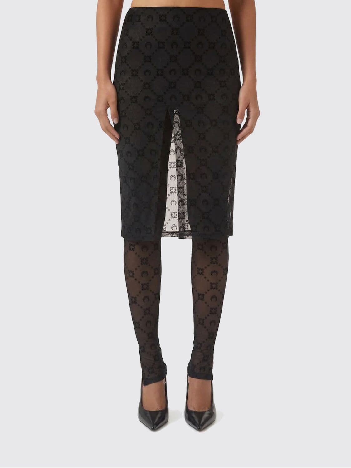 Marine Serre Monogram Mesh Skirt · S