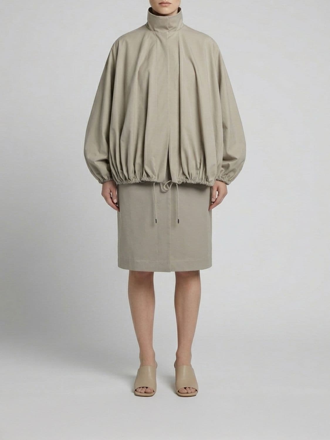 Toteme Organic Cotton Coat with Detachable Cape