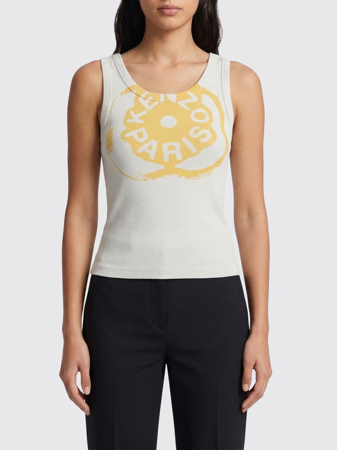 Kenzo Logo Cotton Basic Tank Top