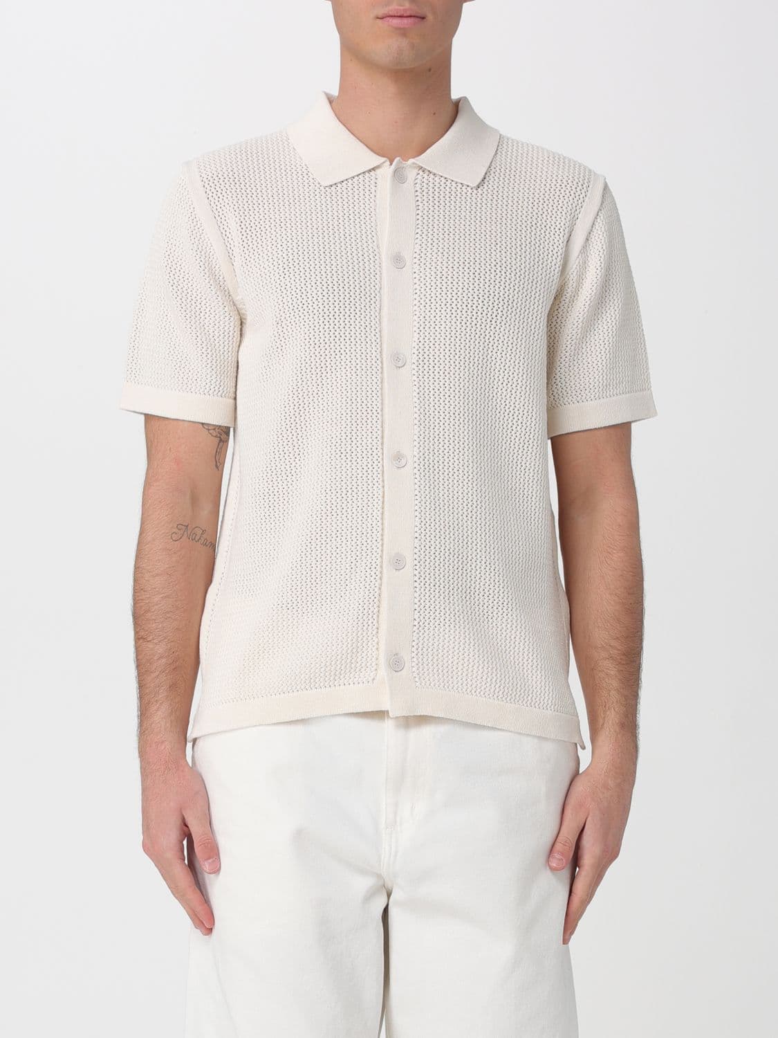 Maison Kitsuné Cotton Blend Polo Cardigan