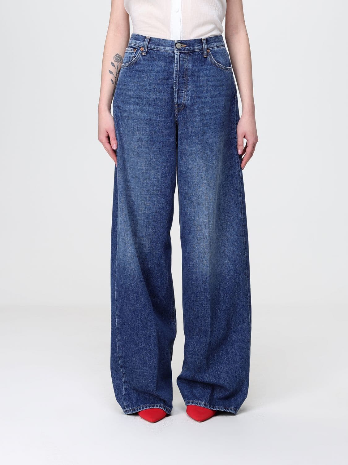 Dondup Wide-Leg Cotton Denim Jeans · 26