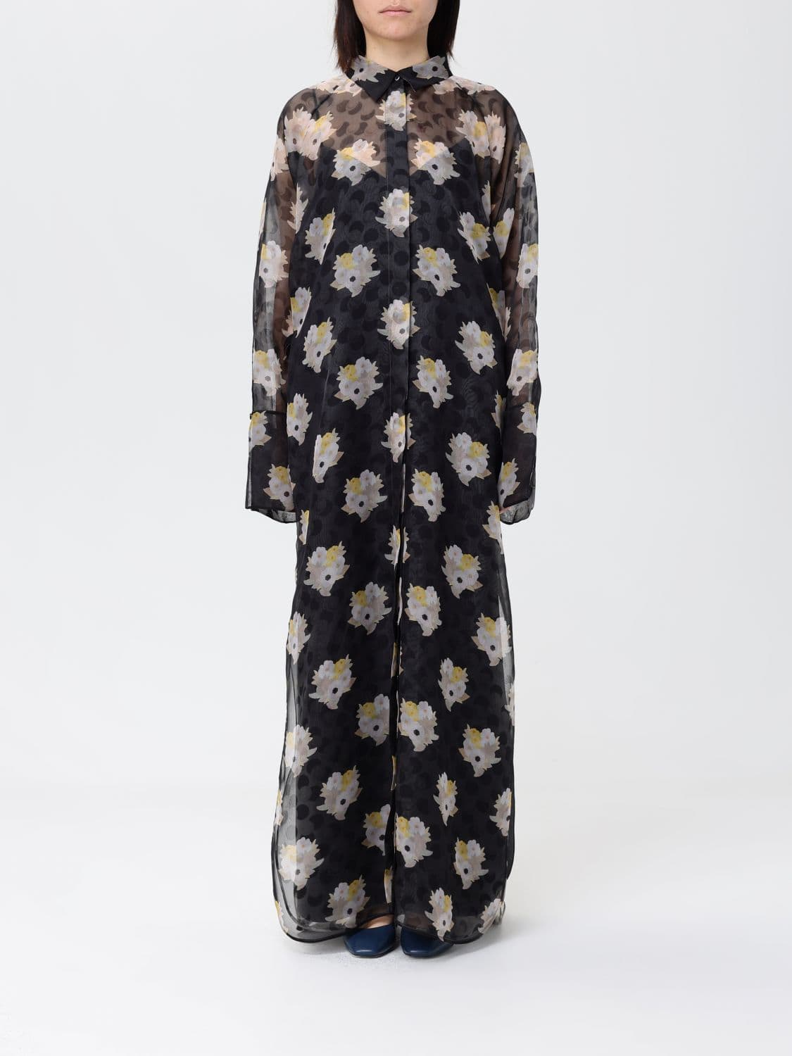 Fendi Silk Shirtdress with Floral Print · 46