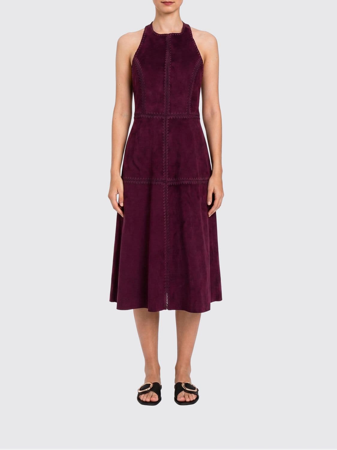 Twinset U & b Faux Suede Midi Dress
