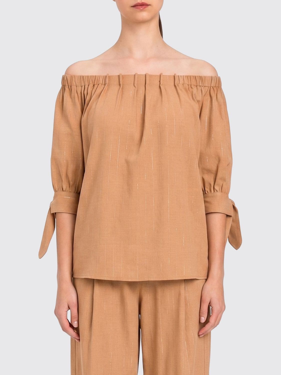 Twinset U & b Viscose and Cotton Blend Top