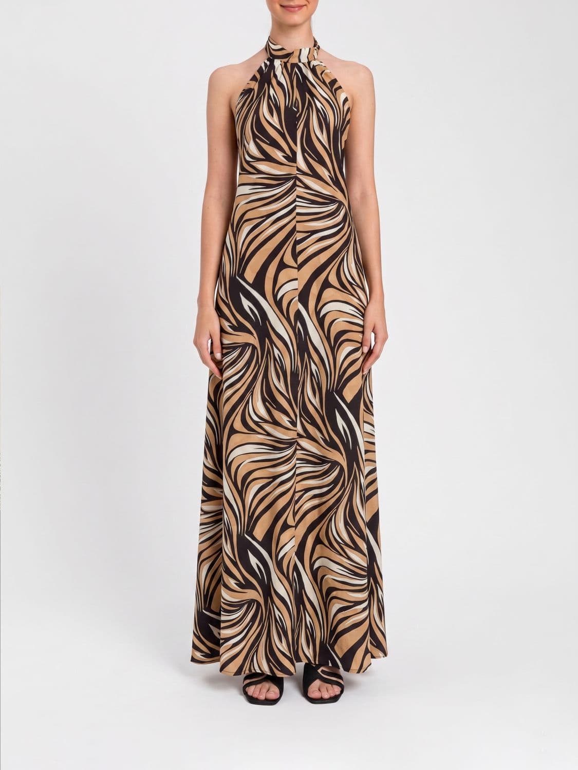 Twinset U & b Long Dress in Printed Viscose Blend