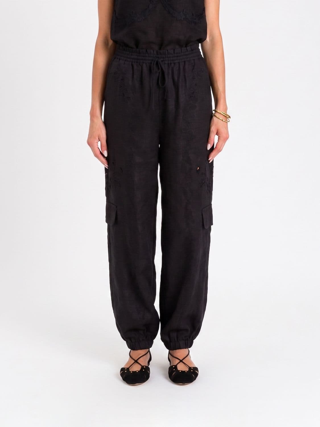 Twinset Linen Cargo Trousers
