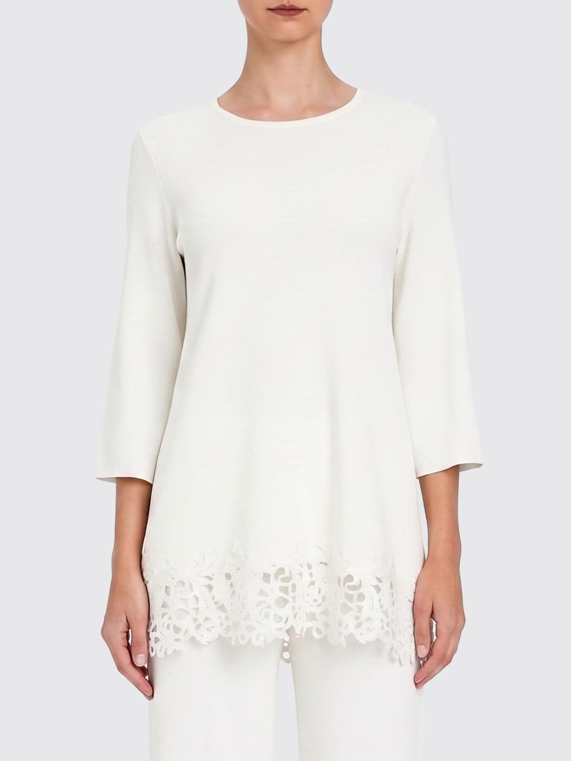 Twinset U & b Viscose Top with Embroidery