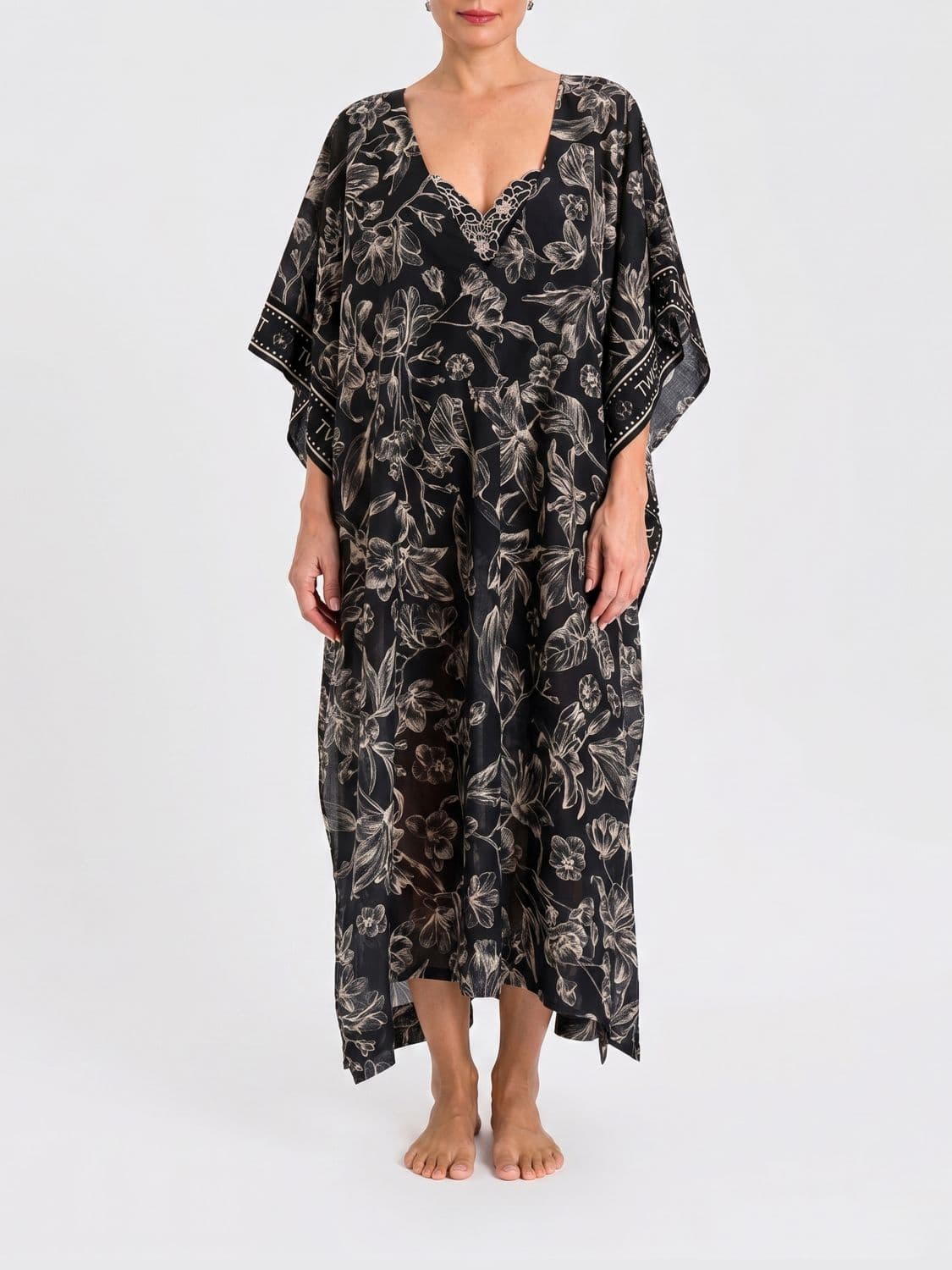 Twinset U & b Printed Cotton Beach Dress · OS
