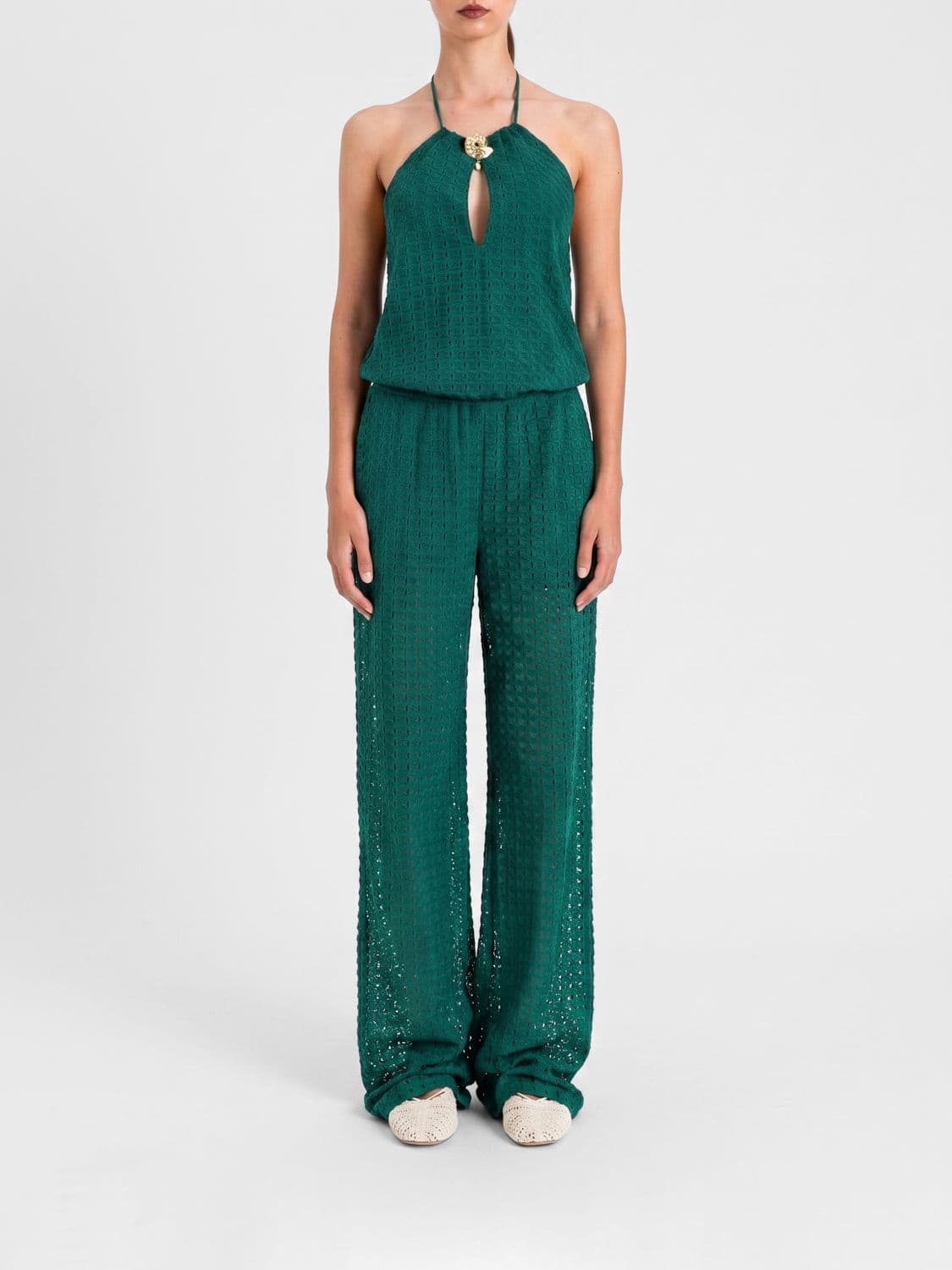 Twinset U & b Crochet Jersey Jumpsuit