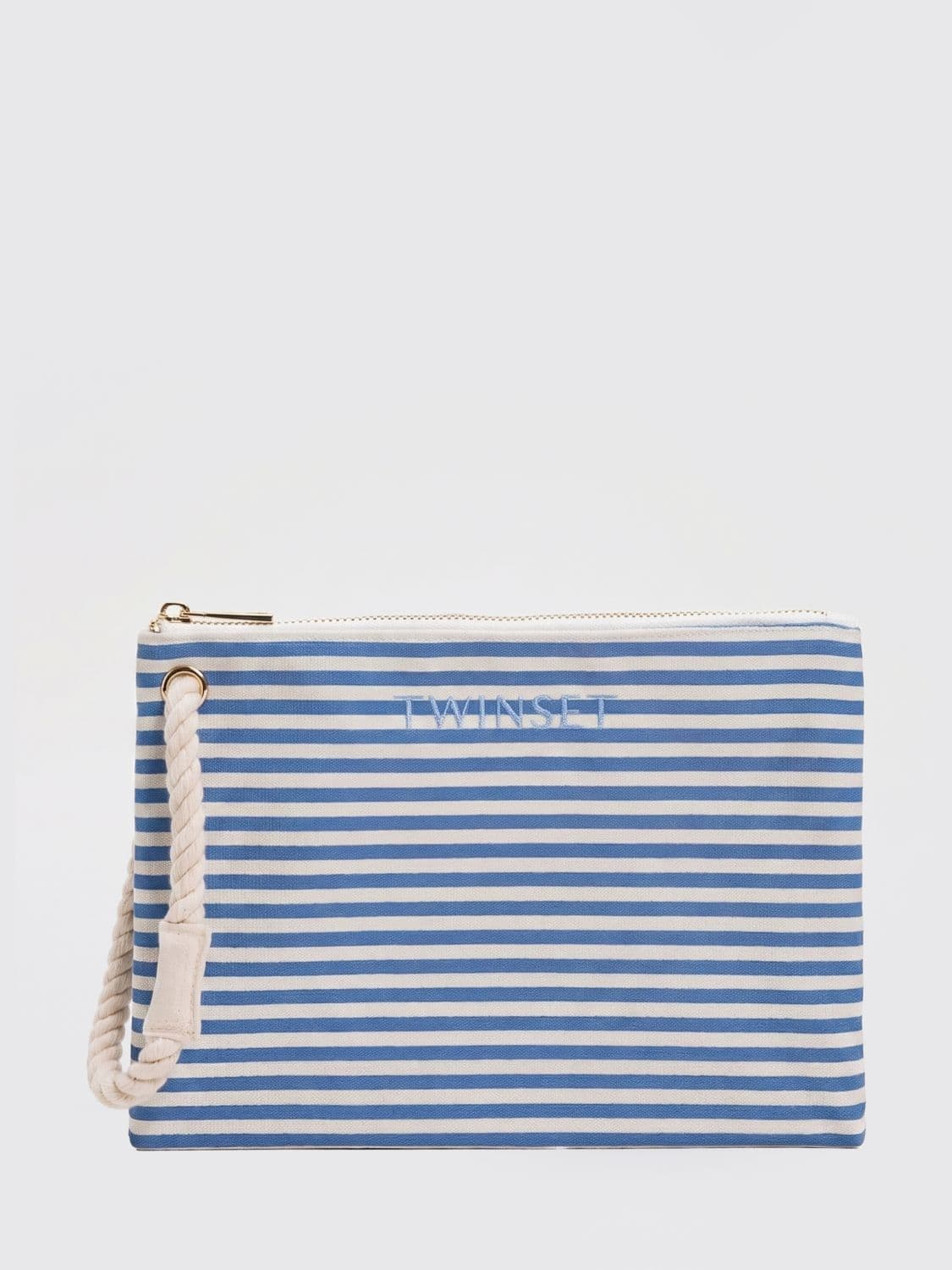 Twinset U & b Cotton Canvas Pouch with Floral Print · OS