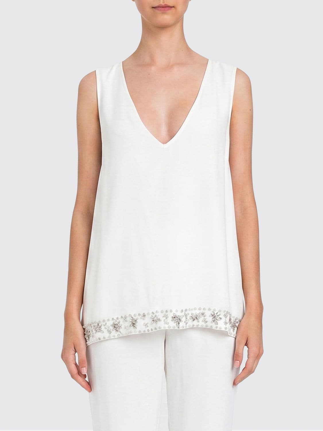 Twinset U & b Viscose Top with Appliqués
