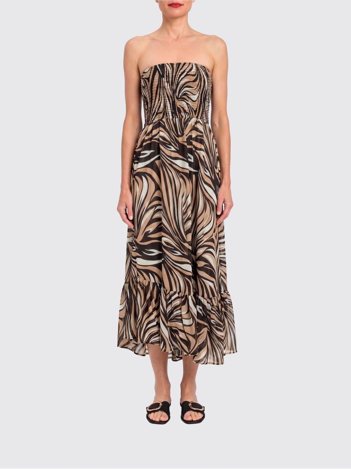 Twinset U & b Printed Viscose Midi Dress