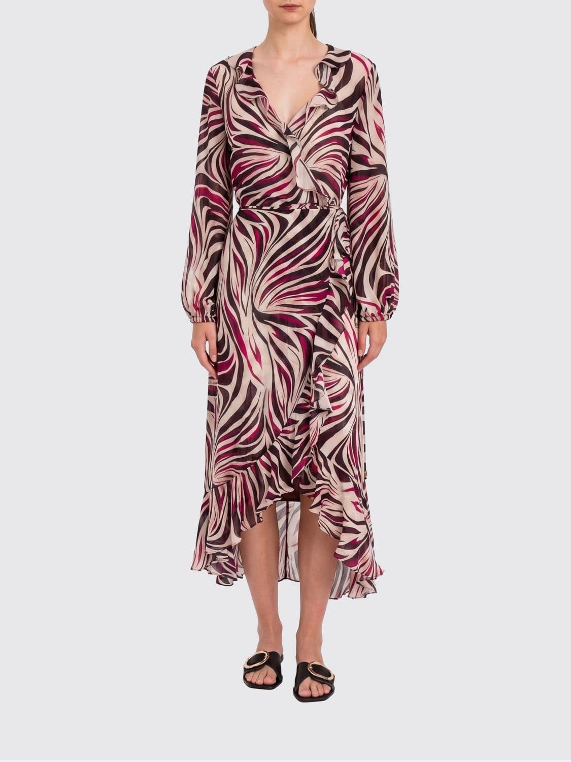 Twinset U & b Viscose Midi Dress with Print